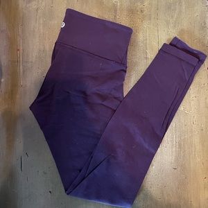Lululemon size 6 plum leggings